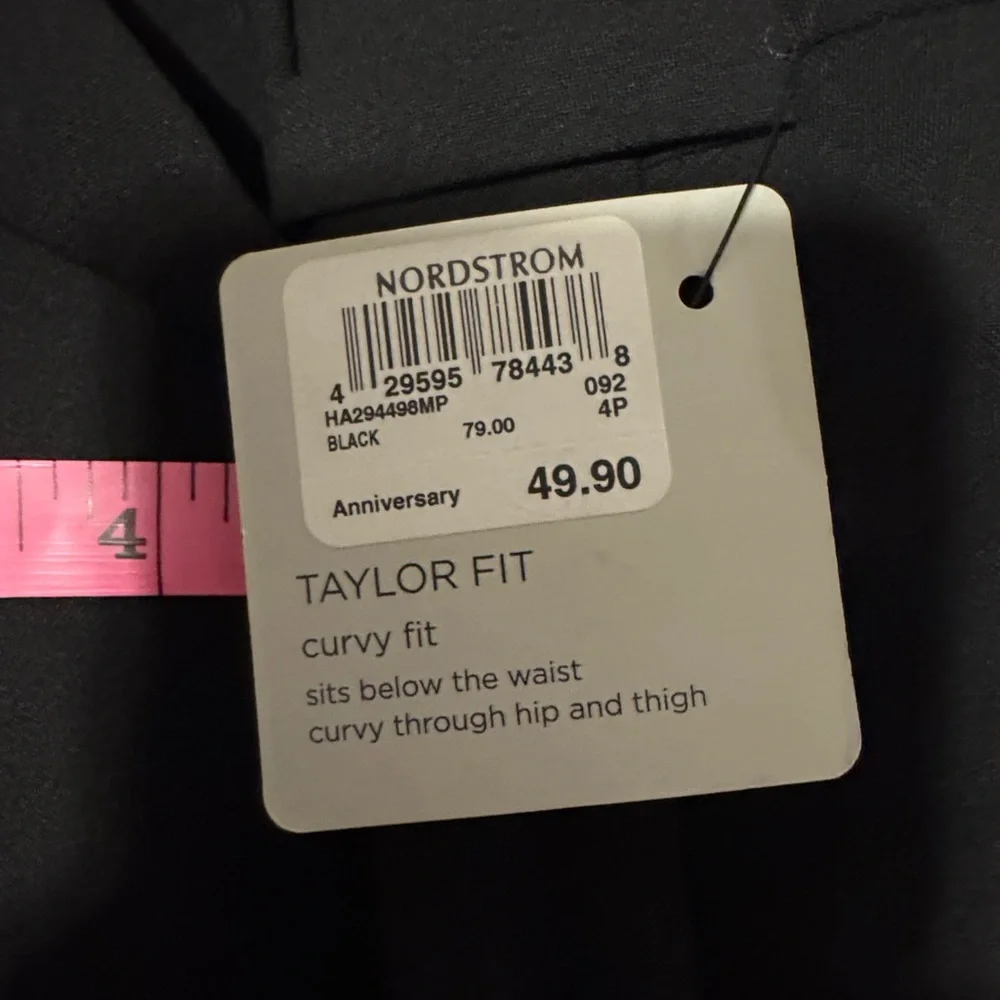 NWT Halogen Black TAYLOR Fit Curvy Fit Women's Dress Pants - Picture 7 of 7